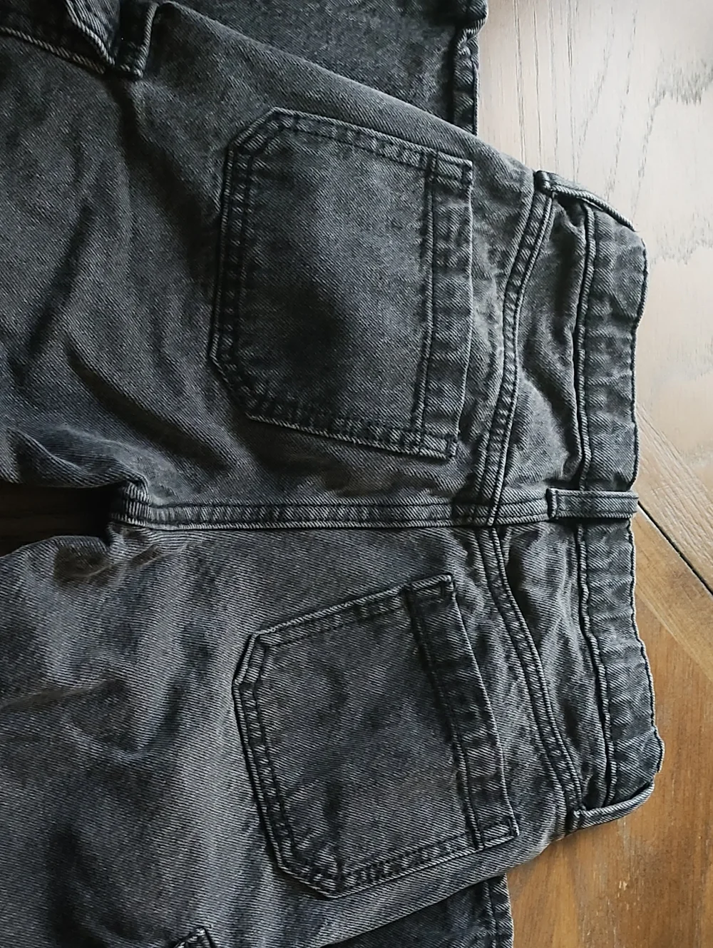 Old Navy Girl's Faded Black Cargo Jeans